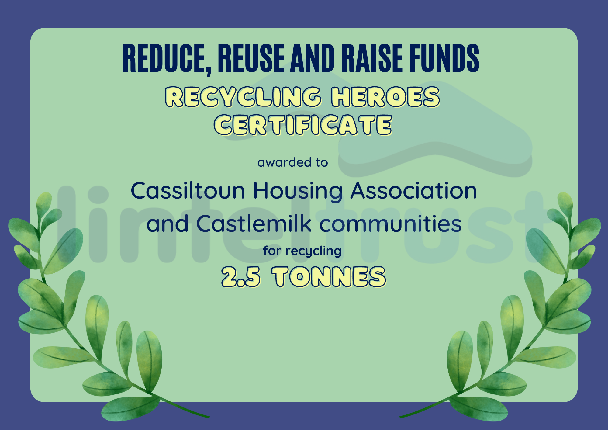 Recycling Heros Certificate